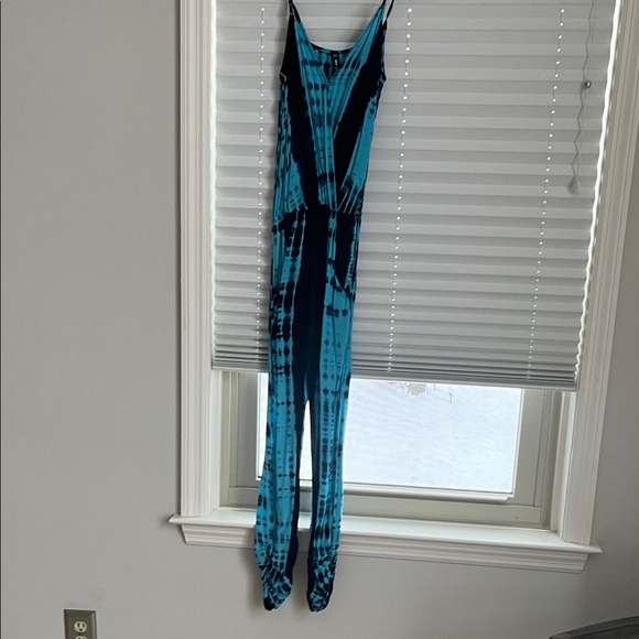 Design Lab Blue Tie-Dye Jumpsuit - Picture 2 of 6